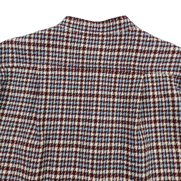 Rebecca Taylor Techy Houndstooth Jacket Womens Large Wool Blend Button Cropped - Picture 9 of 13